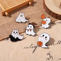 Fashion Dripping Paint Halloween Pumpkin Ghost Alloy Brooch main image 4