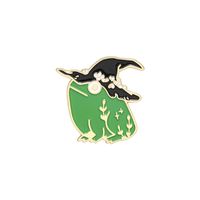 Mignon Dessin Animé Grenouille Sorcier Chapeau Alliage Peinture Broche main image 6