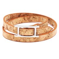 Fashion Leather Multi-layer Metal Buckle Bracelet main image 2