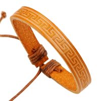 New Punk Multicolor Embossed Leather Bracelet main image 1