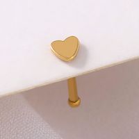 Fashion Women's Smooth Heart-shaped Stainless Steel Nose Ring Wholesale main image 4
