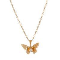 Creative Multi-layer Retro Hollow Butterfly Pendant Alloy Necklace main image 6