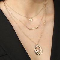 Fashion Hollow Water Drop Hand-woven Freshwater Pearl Pendant Multi-layer Alloy Necklace main image 1
