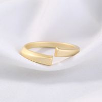 Einfache Mode Glänzend Kupfer Ring Paar Nachahmung Gold Zubehör Großhandel main image 3