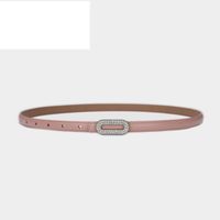 Leather Women's Fine Rhinestone Decorative Thin Fashion Waist Jeans Belt sku image 18