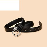 Women's New Retro Wild Leather Pin Buckle Decorative Two-layer Belt sku image 4
