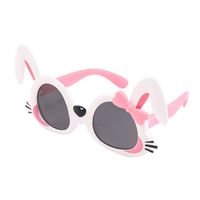 Cute Cartoon Rabbit Shaped Polarized Children's Sunglasses sku image 1