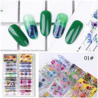 Fashion Starry Transfer Paper Colorful Laser Sticker Nail Art sku image 3