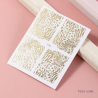 Tiger Muster Gold Line Stripes Stereo Mit Selbstklebenden Nagelabziehbildern Großhandel sku image 3
