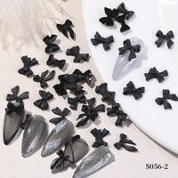 Pearl Bow Manicure Accessories Nude Powder Resin Three-dimensional Nail Accessories sku image 1