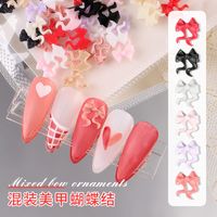 Pearl Bow Manicure Accessories Nude Powder Resin Three-dimensional Nail Accessories sku image 3