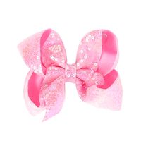 Children's Jewelry 5-inch Sequin Bow Hairpin Solid Color Girl Sequin Hairpin sku image 3