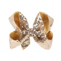 Children's Jewelry 5-inch Sequin Bow Hairpin Solid Color Girl Sequin Hairpin sku image 5