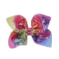 Children's Jewelry 5-inch Sequin Bow Hairpin Solid Color Girl Sequin Hairpin sku image 6