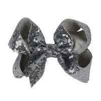 Children's Jewelry 5-inch Sequin Bow Hairpin Solid Color Girl Sequin Hairpin sku image 9