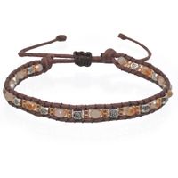 Retro Woven Leather Rope Beaded Bracelet sku image 3