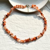 Bohemian Style Mixed Color Crystal Simple Gravel Necklace sku image 2