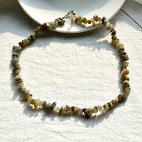 Bohemian Style Mixed Color Crystal Simple Gravel Necklace sku image 4