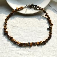 Bohemian Style Mixed Color Crystal Simple Gravel Necklace sku image 6