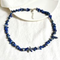 Bohemian Style Mixed Color Crystal Simple Gravel Necklace sku image 7