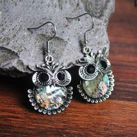 Jewelry Wholesale Antique Shell Animal Forest Alloy Earrings sku image 6