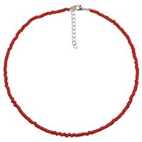 New Choker Fashion Bohemian Short Hand-beaded Colorful Beads Necklace sku image 1