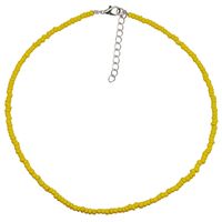 New Choker Fashion Bohemian Short Hand-beaded Colorful Beads Necklace sku image 7