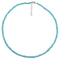 New Choker Fashion Bohemian Short Hand-beaded Colorful Beads Necklace sku image 8