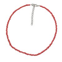 New Choker Fashion Bohemian Short Hand-beaded Colorful Beads Necklace sku image 15