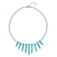 Fashion Multi-layer Pearl Turquoise Color Beads Clavicle Chain Female sku image 3