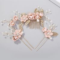 Bridal Headwear New Forest Blue Flower Hair Comb Knot Wedding Accessories sku image 53