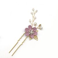 Bridal Headwear New Forest Blue Flower Hair Comb Knot Wedding Accessories sku image 3
