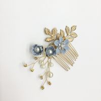 Bridal Headwear New Forest Blue Flower Hair Comb Knot Wedding Accessories sku image 20