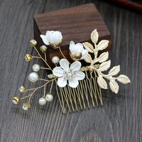 Bridal Headwear New Forest Blue Flower Hair Comb Knot Wedding Accessories sku image 22