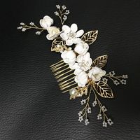 Bridal Headwear New Forest Blue Flower Hair Comb Knot Wedding Accessories sku image 42