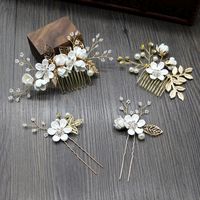Bridal Headwear New Forest Blue Flower Hair Comb Knot Wedding Accessories sku image 54