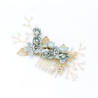 Bridal Headwear New Forest Blue Flower Hair Comb Knot Wedding Accessories sku image 43