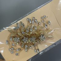 Korean Style Inlaid Rhinestone Pearl Insert Comb Alloy Bridal Hairpin sku image 4