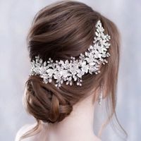 Fashion White Leaf Hairband Bridal Headdress sku image 2