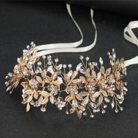 Fashion White Leaf Hairband Bridal Headdress sku image 1