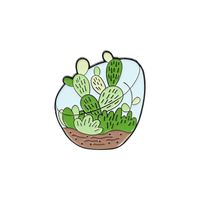 Cartoon Creative Glass Plant Potted Alloy Brooch sku image 1