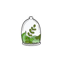 Cartoon Creative Glass Plant Potted Alloy Brooch sku image 4