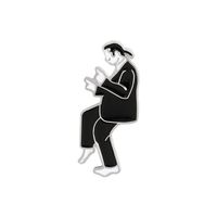 Fashion Black White Pulp Fiction Character Alloy Brooch sku image 2