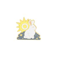 Fashion Cute Fish Rabbit Moon Badge Alloy Brooch sku image 1