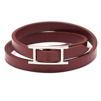 Fashion Leather Multi-layer Metal Buckle Bracelet sku image 1