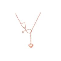 Mode Coeur Médecin Infirmière Stéthoscope Pendentif Alliage Collier En Gros sku image 1