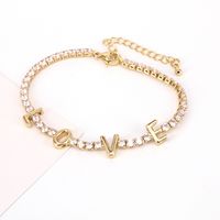 Fashion Mama Heart Necklace Bracelet Female Copper Zircon Jewelry Set sku image 1