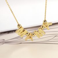 Fashion Mama Letter Necklace Mother's Day Gift Fashion Copper Jewelry sku image 2