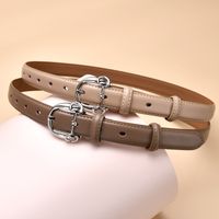 Women's New Retro Wild Leather Pin Buckle Decorative Two-layer Belt main image 3