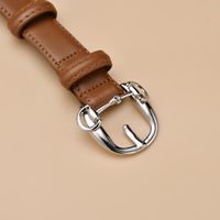 Women's New Retro Wild Leather Pin Buckle Decorative Two-layer Belt main image 4